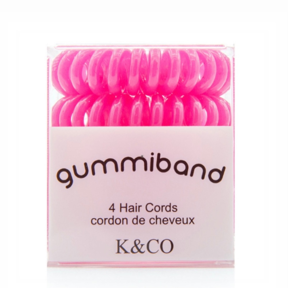🧧SALE 3/$15 GummiBand Hair Cords - Raspberry Beret